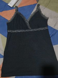 women’s camisole/top with beautiful grey lace deta