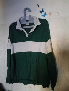 Men's Striped Long Sleeve Rugby Shirt