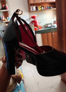 Black Patent Platform Heels