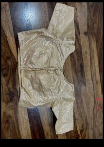 boat neck Gold Blouse