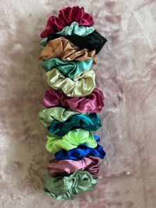 24 Colorful Scrunchie Set