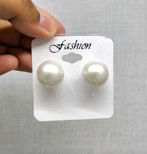 Cute Bow Pendant &amp; Big Pearl Earring Set