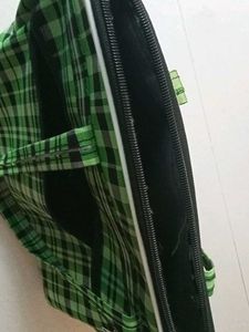 Green Plaid Travel Bag