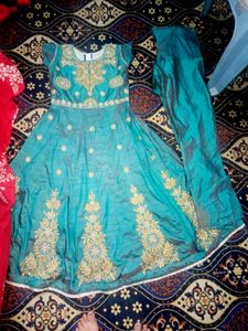 Beautiful Teal Anakali Dress
