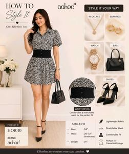 Adhoc Leopard Print Shirt Dress