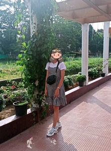 Cute Plaid Pinafore Dress