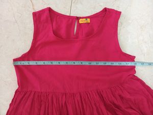 PINK CRINKLE DRESS