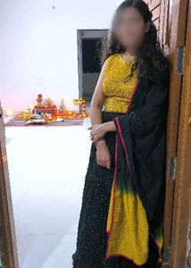 skirt &amp;  crop top with duppata