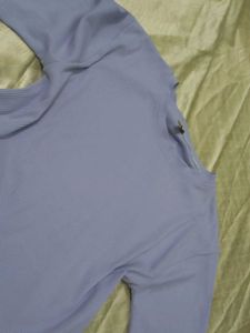 Simple Lavender Ribbed Top