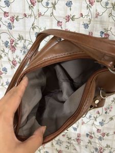 Chic Brown Faux Leather Shoulder Bag