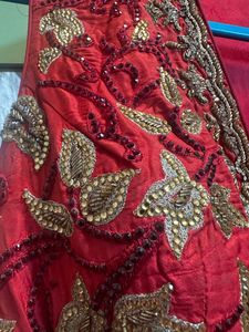 Adi By Adtya Khandelwal Red Net &amp; Velvet Anarkali