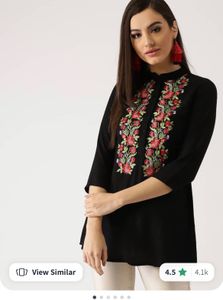 Black Embroided Kurti