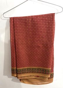 Elegant Red Printed Saree