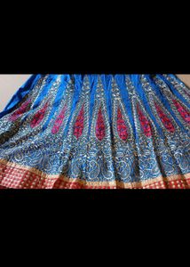 Blue Embroidered Anarkali Dress