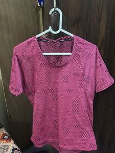 Women's Pink Athletic T-Shirt