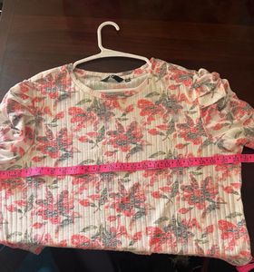 Floral Print Short Sleeve Top