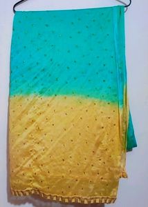 Green Golden Shining Dupatta