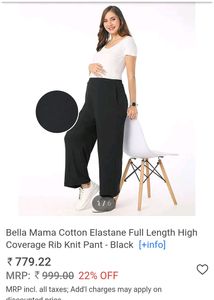 29 Delivery 🚚 Bella Mama Black Lower Maternity We