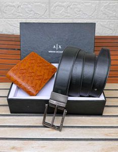 Armani Exchange Belt &amp; Wallet Set
