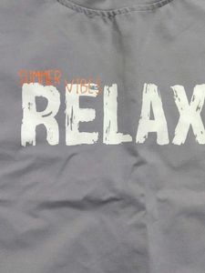 Grey "Relax Vibes" Graphic T-Shirt
