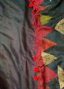Black 🖤 And Red ♥️ Colour Saree