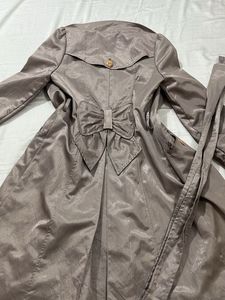 Elegant Ruffled Trench Coat