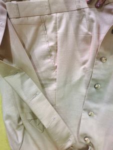 Men's Beige Kurta and pant set