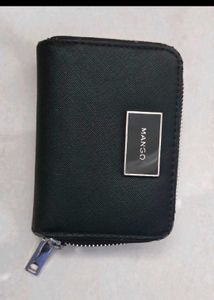 Mango Black Zip Around Wallet
