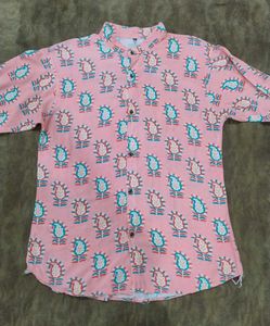 Pink Paisley Print Shirt