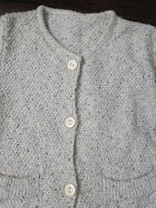 Women's Grey Knit Cardigan