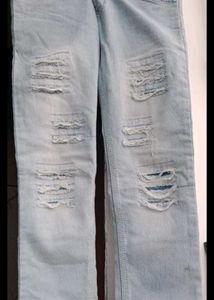 Light Blue Distressed Jeans