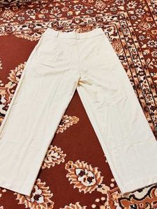 Korean wide flared pant (white)