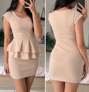 Cute Peplum Ruffle Dress