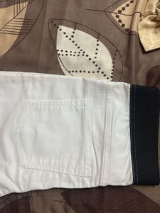 White Elastic Waist Pants