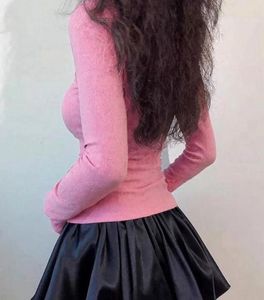 grab fast Chic Pink Ribbed Long Sleeve Top
