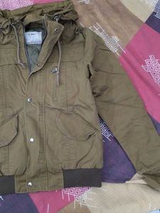Olive Green Hooded Jacket