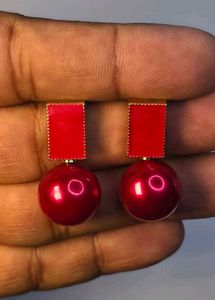 combo of Chic Red Ball Drop Earrings