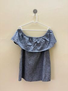 Off-Shoulder Grey Top