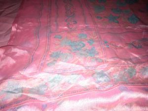 Pink Floral Saree
