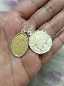 Religious Medallion Pendant Set