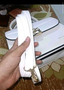 Stylish White Belle Sac Handbag