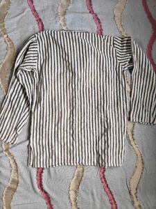 Beige shirt/Striped Casual Shirt Pair.