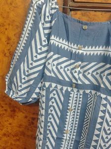 Charcoal blue dress boho