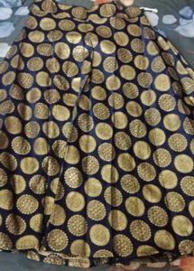 Elegant Blue & Gold Ethnic Skirt
