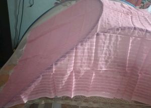 BrandNewKhadiCotton SkyBlueKurtiSetWithPinkColorP