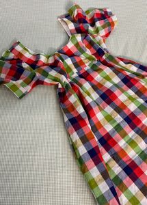 Colorful Checkered Summer picnic Dress
