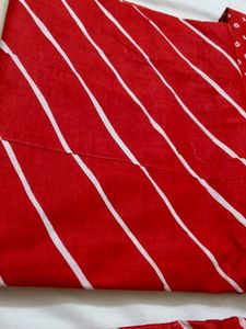 Red Bandhani Dress Material