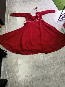 Elegant Maroon Anarkali Kurta Set