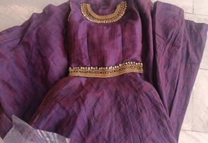 Elegant Purple Ethnic Gown