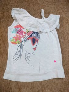 Cute Graphic Print Top